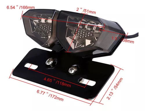 Stop Integrado Universal Con Porta placa tipo NKD 125